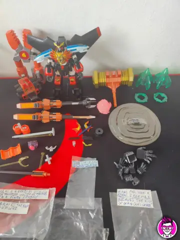 Reperto originale Super Robot Chogokin King of Braves GaoGaiGar + 3 Set Extra - Bandai Robot Action Figure (2011) - Condizioni USATO CIB