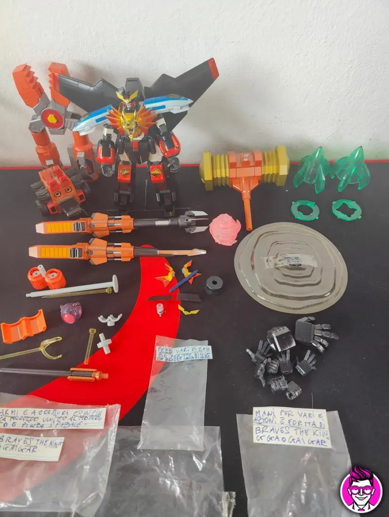 Super Robot Chogokin King of Braves GaoGaiGar + 3 Set Extra - Bandai Robot Action Figure - Vista 1