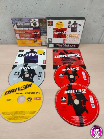 Reperto originale Driver + Driver 2 Limited Edition + DVD Bonus - PlayStation 1 PS1 - PAL - Condizioni USATO TESTATO 100% CIB