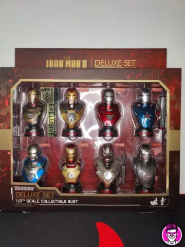 Reperto originale Iron Man 3 Deluxe Set 1/6 Scale Collectible Bust - Marvel HTB14-20 Action Figure - Condizioni USATO CIB