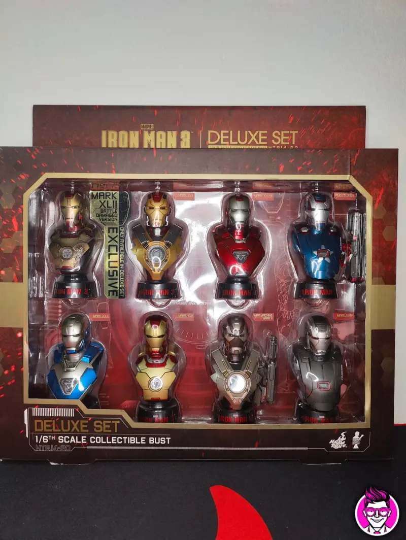 Iron Man 3 Deluxe Set 1/6 Scale Collectible Bust - Marvel HTB14-20 Action Figure - Vista 1