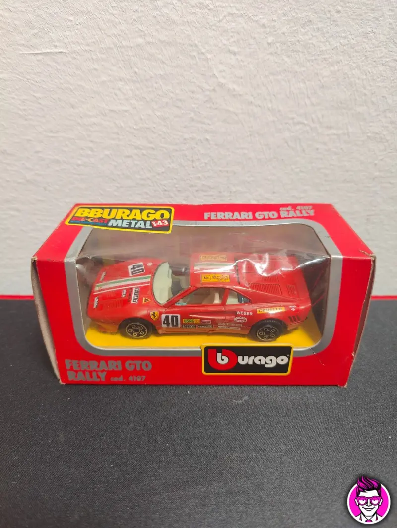 Ferrari GTO Rally - Burago 1/43 4107 Modellino Diecast - Vista 1