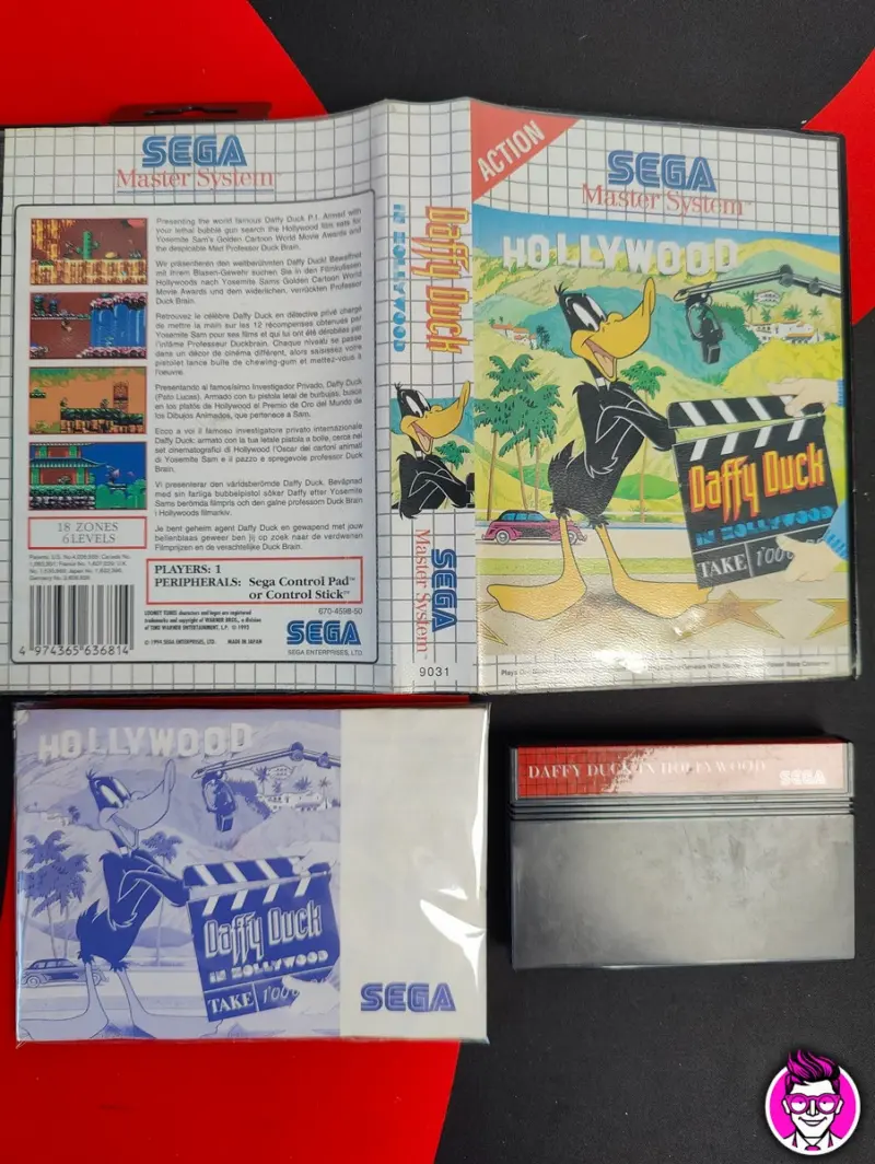 Duffy Duck in Hollywood - SEGA Master System PAL Completo - Vista 1