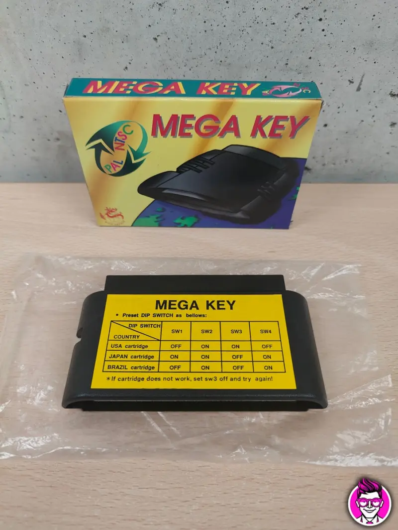 Mega Key Adaptor PAL NTSC - SEGA Megadrive Mega Drive - Vista 1