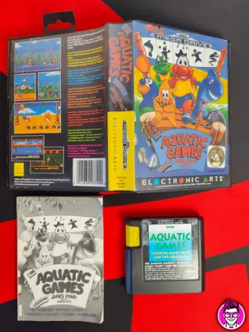 Reperto originale Aquatic Games - SEGA Megadrive Mega Drive PAL - Condizioni USATO TESTATO 100% CIB