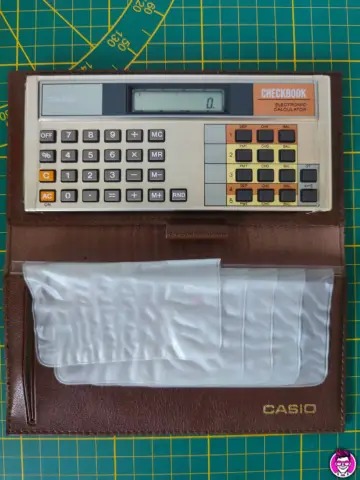 Reperto originale Casio CB-100 Checkbook 1980 - Vintage Electronic Calculator Calcolatrice (1980) - Condizioni USATO CIB