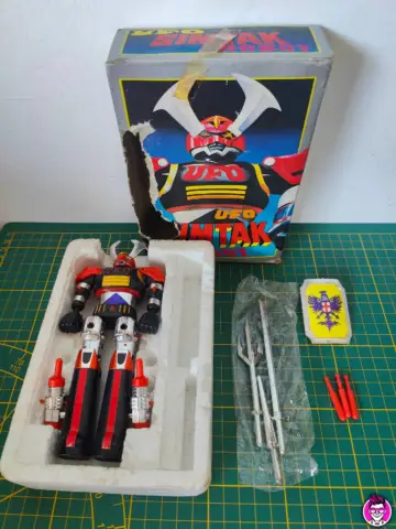 Reperto originale UFO Simtak Battle Fever Ko Bootleg - Simpex Robot Diecast - Condizioni USATO CIB