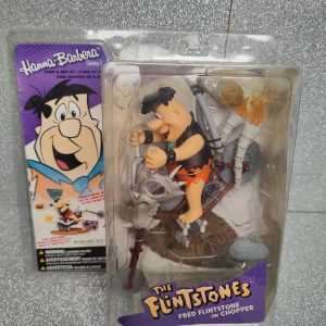 The Flintstones Fred Flintstone on Chopper - Hanna Barbera Action Figure Nuovo