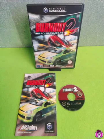 Reperto originale Burnout 2 Point of Impact - Nintendo GameCube - PAL ESP - Condizioni USATO TESTATO 100% CIB