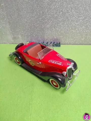 Reperto originale Solido Ford V8 1/19 Coca-Cola - Vintage Model Car Auto Modellino - Condizioni USATO CIB