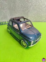 Miniatura 1 per Solido Fiat 500 Blu 1/18 Targa Stradale - Vintage Model Car Auto Modellino