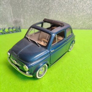 Miniatura 2 per Solido Fiat 500 Blu 1/18 Targa Stradale - Vintage Model Car Auto Modellino