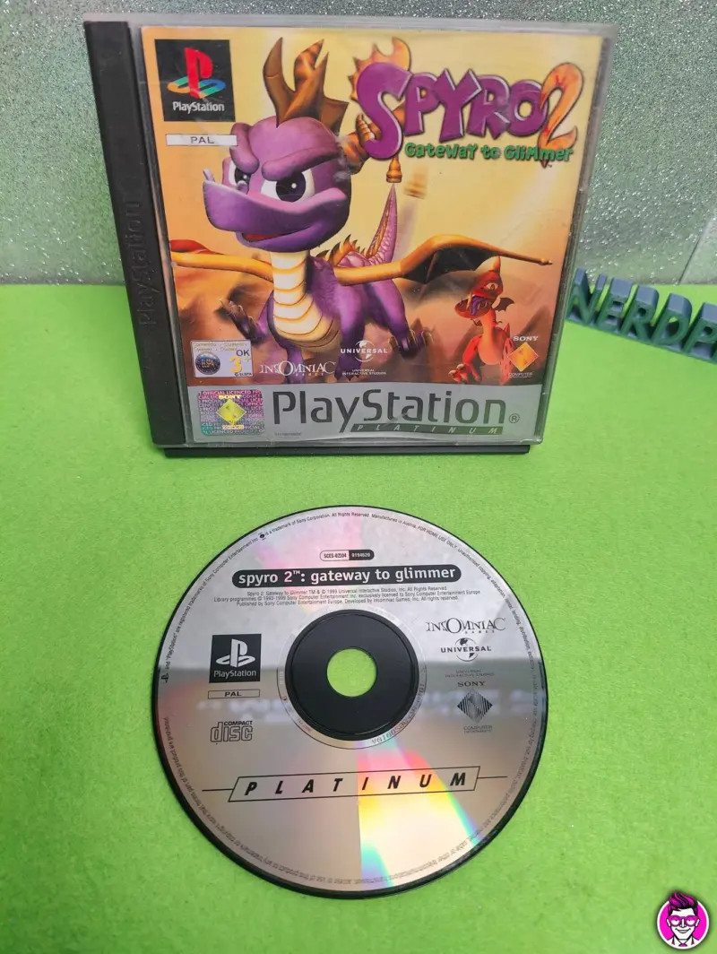 Spyro 2 Gateway to Glimmer Platinum - PlayStation 1 PS1 - PAL - Vista 1