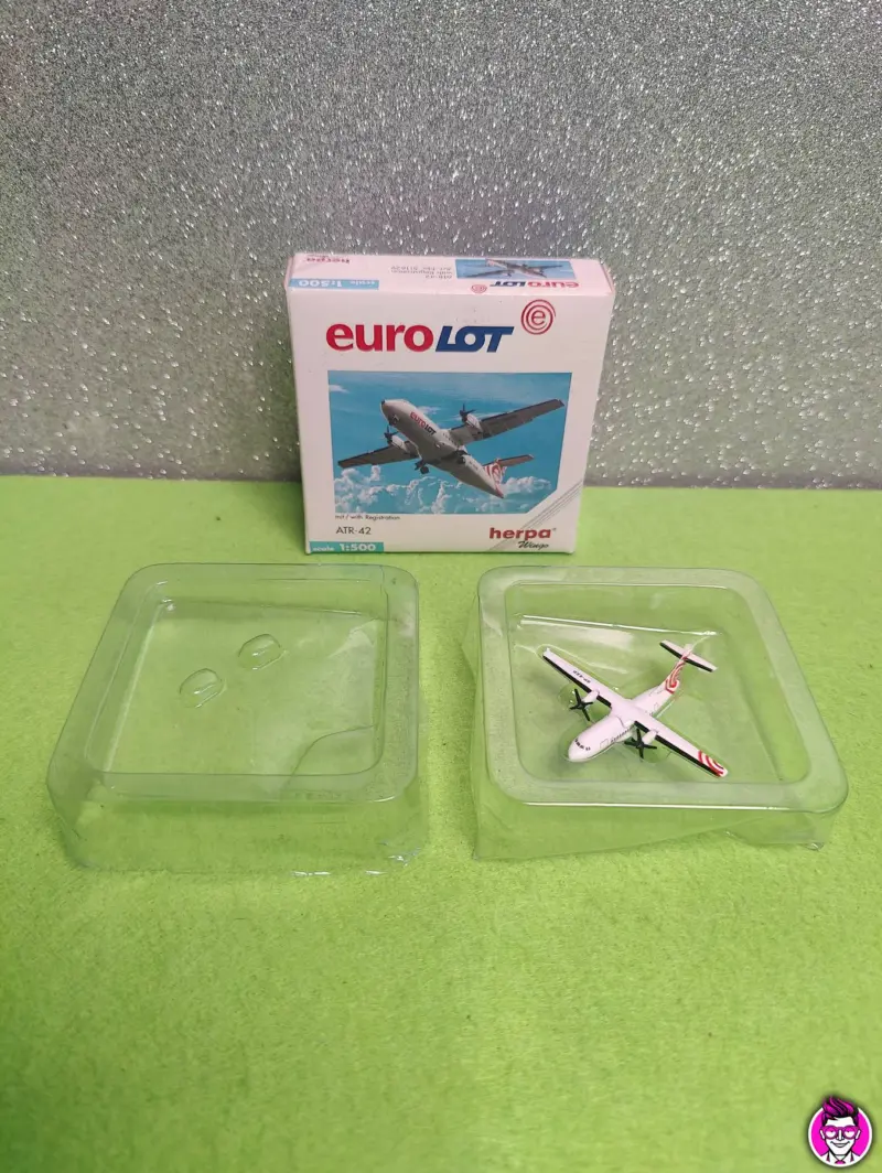 Herpa Wings 1:500 ATR-42 EuroLot - Model Plane Aereo Modellino #2 - Vista 1