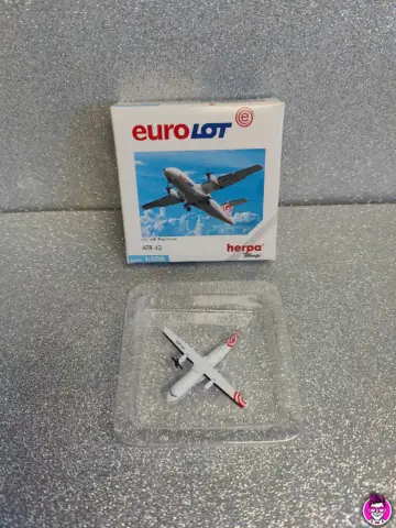 Reperto originale Herpa Wings 1:500 ATR-42 EuroLot - Model Plane Aereo Modellino - Condizioni USATO CIB