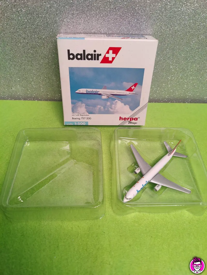Herpa Wings 1:500 Balair Boeing 757-200 - Model Plane Aereo Modellino - Vista 1