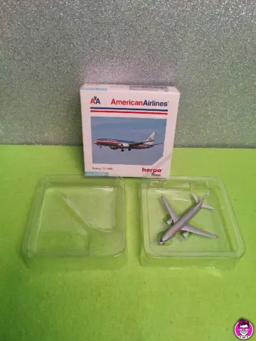 Reperto originale Herpa Wings 1:500 American Airlines Boeing 737-800 - Model Plane Aereo Modellino - Condizioni USATO CIB