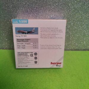 Miniatura 2 per Herpa Wings 1:500 American Airlines Boeing 737-800 - Model Plane Aereo Modellino