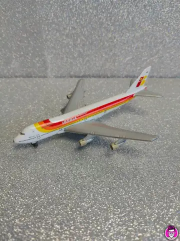 Reperto originale Herpa Wings 1:500 Boeing 747-200 Iberia - Model Plane Aereo Modellino - Condizioni USATO CIB